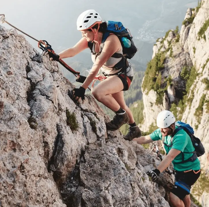 Paar am Klettersteig Hochlantsch
